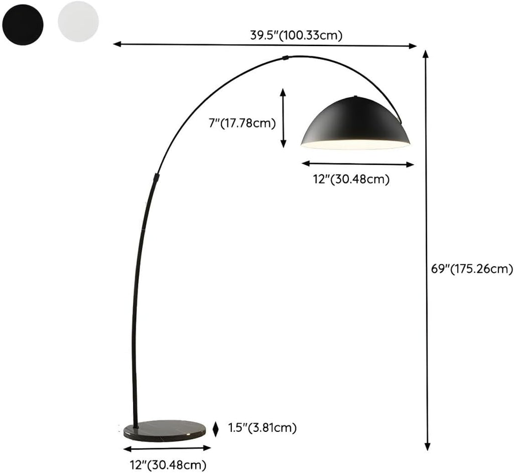 White Arc Floor Lamp