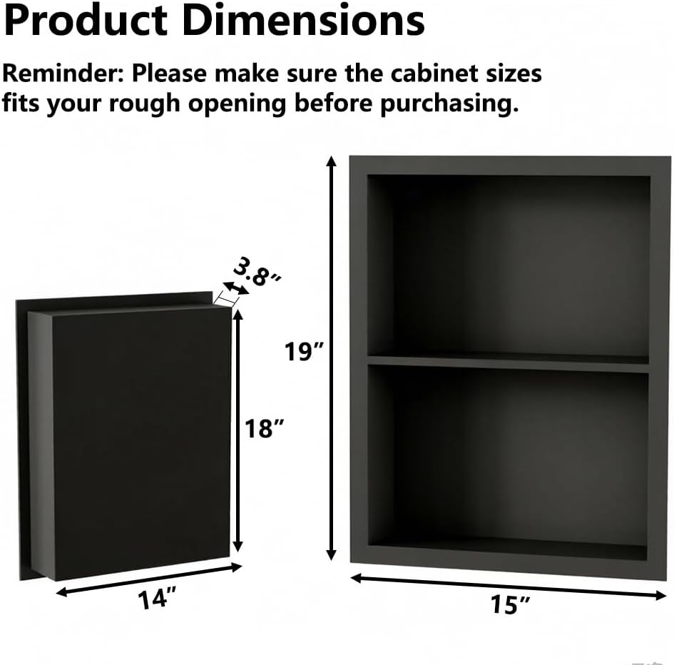 14x18 Stainless Recessed Wall Niche