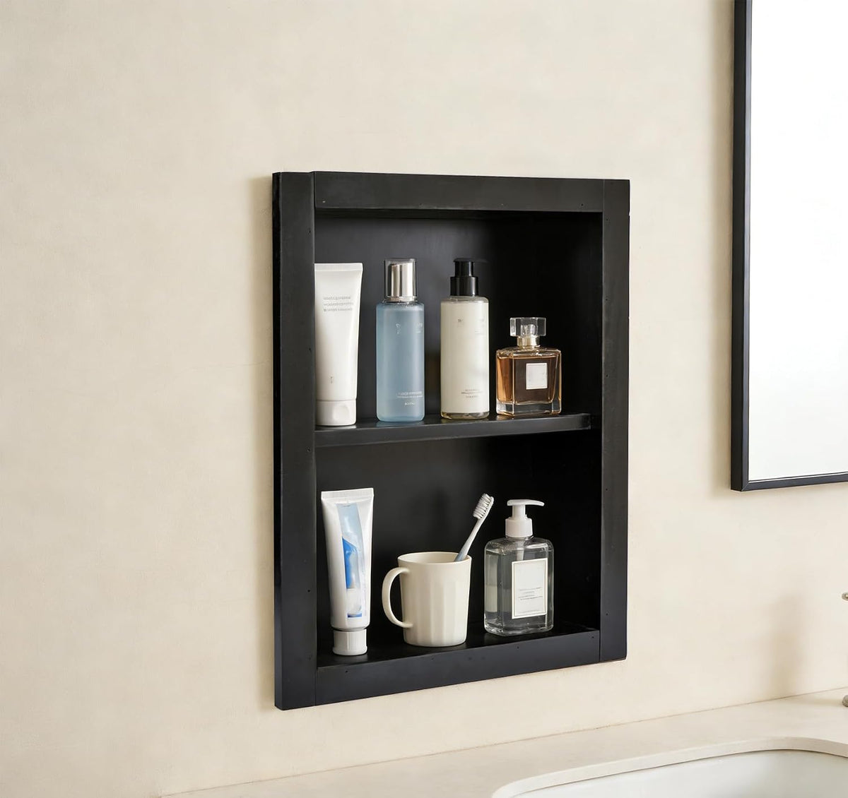 14x18 Wood Recessed Shower Niche