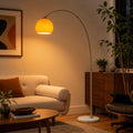 Orange Arc Floor Lamp Marble Base