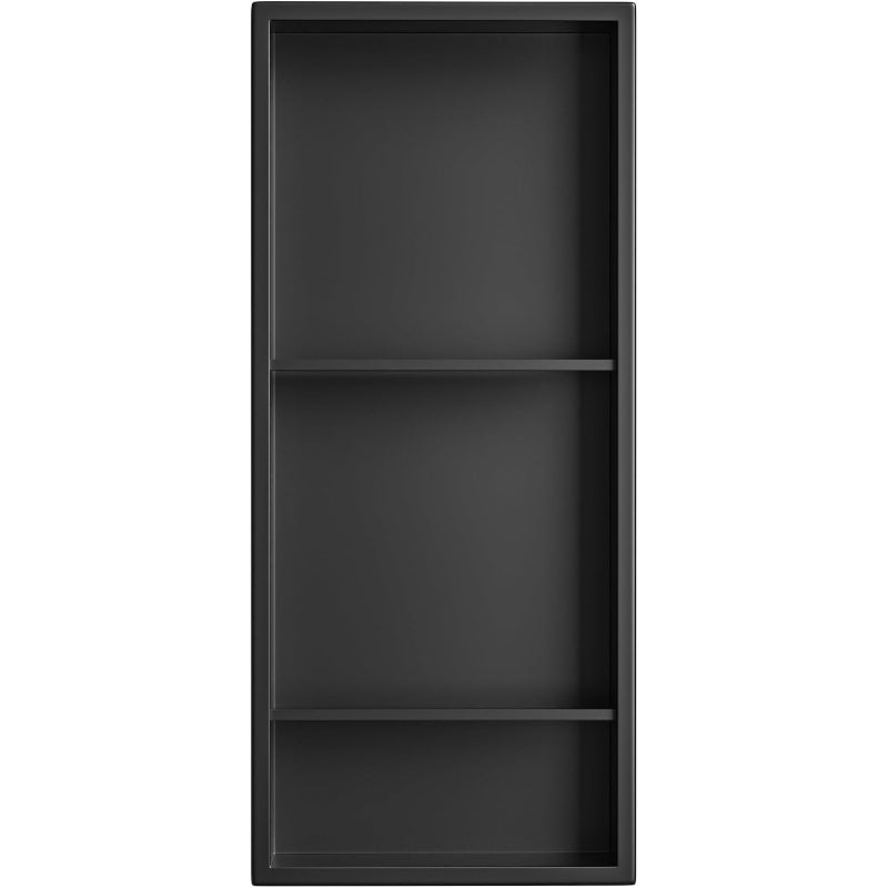 30x12 Black 3-Tier Shower Niche