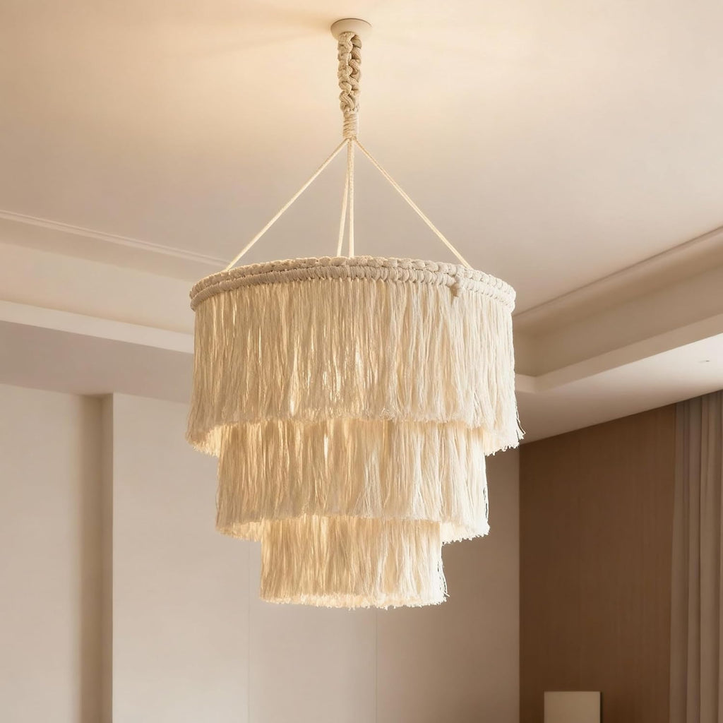 3-Tier Fringe Boho Chandelier