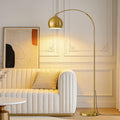 Gold LED Dimmable Arc Floor Lamp