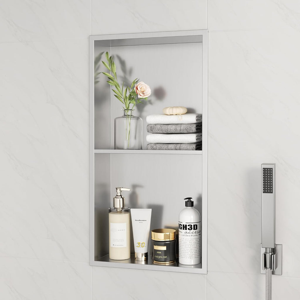 12x24 Brushed Shower Niche