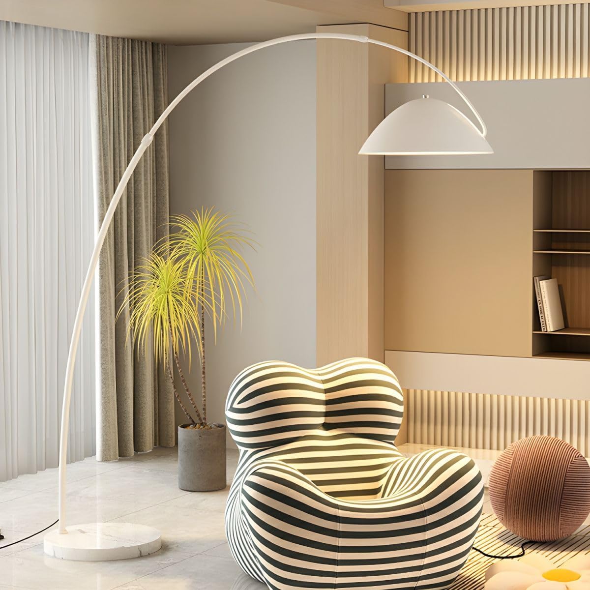 White Arc Floor Lamp