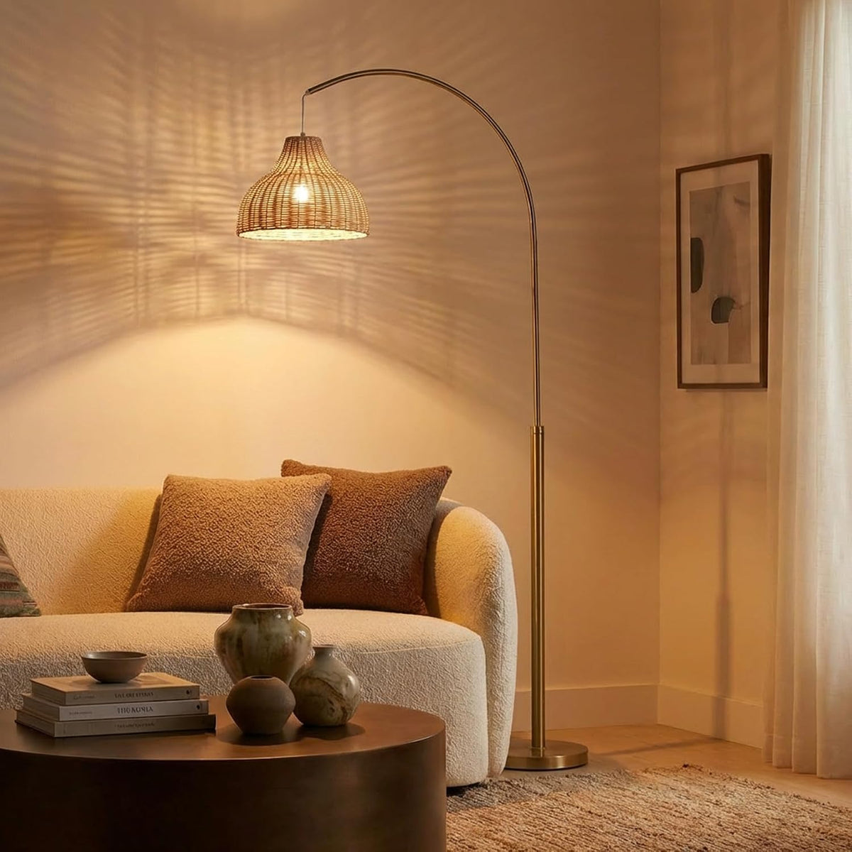 Brass Arc Floor Lamp