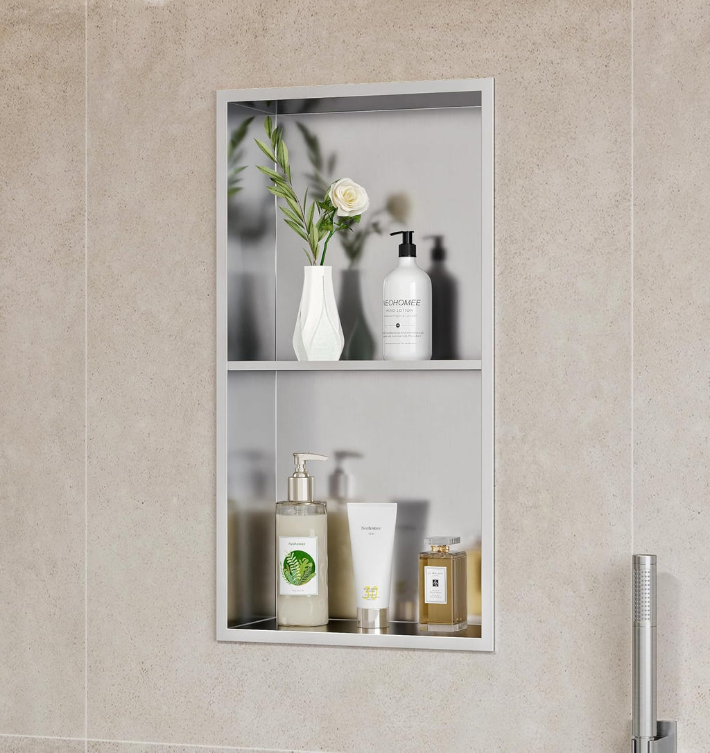 12x24 Brushed Shower Niche