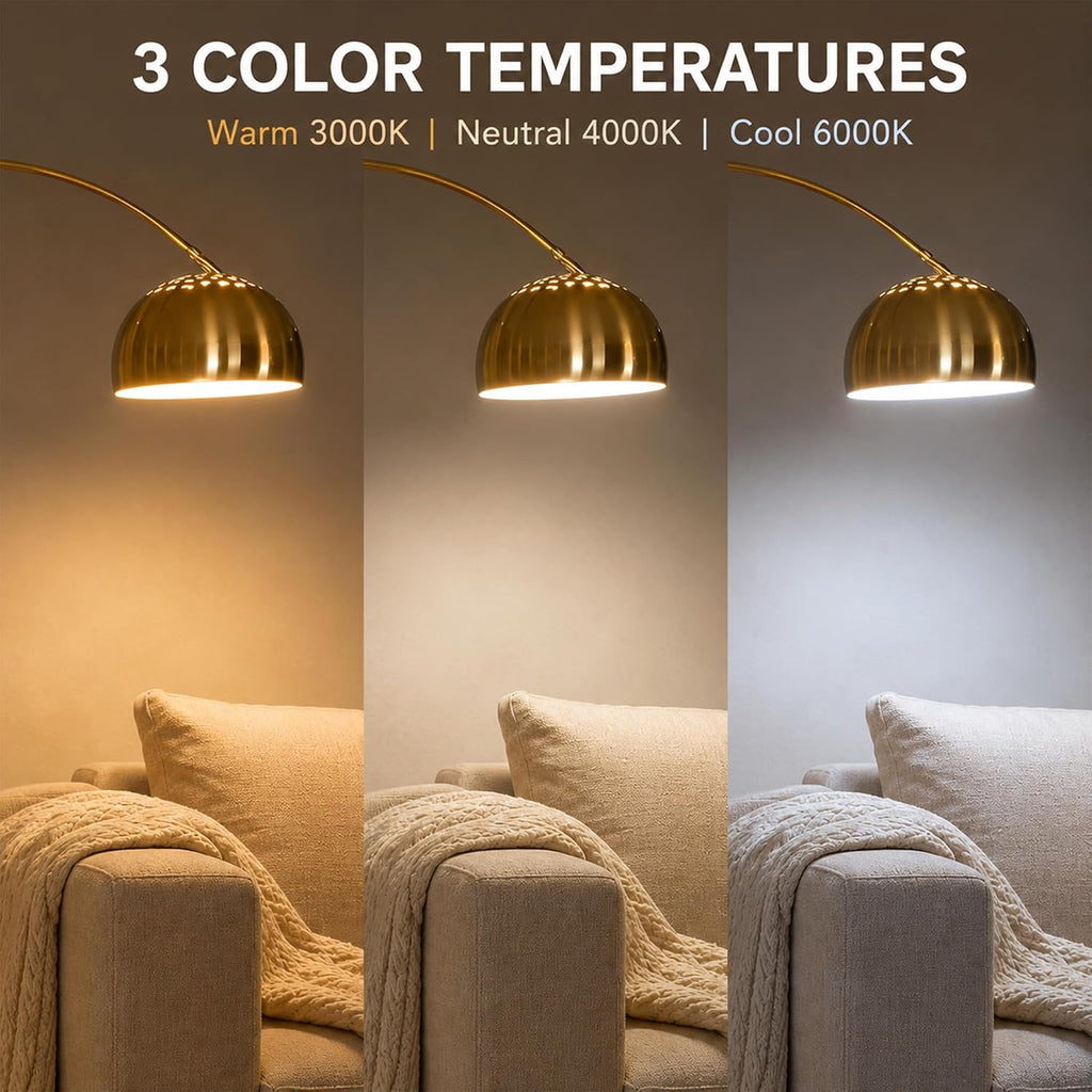78IN Gold Arc Floor Lamp